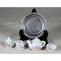 Miniature Tray with 2 Duos - Cake Plate Milk Jug, and Kettle with Lids - Act Fast!! Bid Now!!