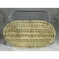 Metal and Cane Bread Basket - Act Fast!!! -BID NOW!!!