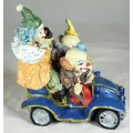4 Musical Clowns in Open Car - Act Fast!!! -BID NOW!!!