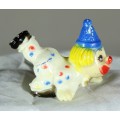 Miniature Clown on Stomach with Leg in the Air - Bid Now!!!