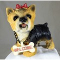 Yorkshire Terrier ` Welcome` With Bow - Bid Now!!!