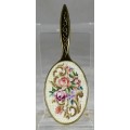Little Hand Mirror with Needlepoint Back - Bid Now!!!