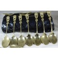 Set of 12 Gold Plated - Stainless Steel Teaspoons - Beautiful!!! - Bid Now!!!