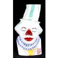 Large Clown Vase - Blue Necklace - ACT FAST!!! BID NOW!!!