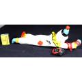 Porcelain Clown Hanging Onto Ball - ACT FAST!!! BID NOW!!!