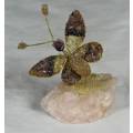 Precious Stone Butterfly on Rock - ACT FAST!!! BID NOW!!!