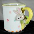 Mug with Bunny on Handle - Bid Now!!!