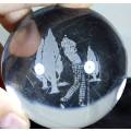 Edinburg Crystal Glass Paperweight - Golf Player - Bid Now!!!