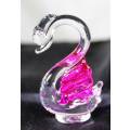 Glass Swan - Pink - Bid Now!!!