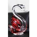 Glass Swan - Red - Bid Now!!!
