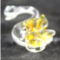Glass Swan - Yellow - Bid Now!!!