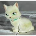 Puppy In My Pocket Families - White Felted Cat  - Bid Now!!!