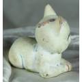 Puppy In My Pocket Families - White Felted Cat with Crown - Bid Now!!!