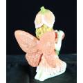 Flower Fairy - Orange Wings - With Flower & Ladybug - Bid Now!!!