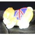 Bulldog with Googly Eyes and Union Jack Flag - Bid Now!!!