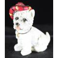 Vintage West Highland Terrier - Westie Dog with Tartan Hat - Bid Now!!!