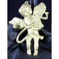 Golden Angel - Wall Decoration - Playing Lyre - Bid Now!!!