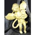 Golden Angel - Wall Decoration - Playing Lyre - Bid Now!!!