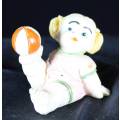 Vintage - Molded & Hand Painted - Little Girl with Ball - Bid Now!!!