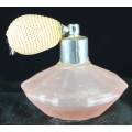 Vintage Peach Perfume Bottle with Atomizer - Bid Now!!!