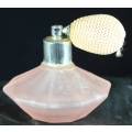Vintage Peach Perfume Bottle with Atomizer - Bid Now!!!