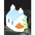 Miniature House with Blue Roof - Bid Now!!!