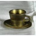 Miniature Brass - Cup & Saucer - Bid Now!!!