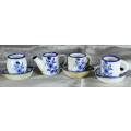 Miniature Porcelain - Blue & White Mugs & Bowls - Bid Now!!!