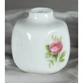 Miniature Porcelain - Posy Vase with Pink Flower - Bid Now!!!
