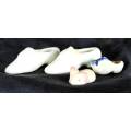Miniature Porcelain -  Pair of Shoes - Dutch Shoe & Mouse - Bid Now!!!