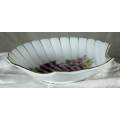 Medium White Shell Trinket Bowl with Painted Flowers - Act Fast - BID NOW!!!