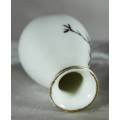 Miniature  White Bud Vase with Black Motif & Golden Gilding - Bid Now!