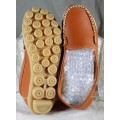 Rust Moccasin Style Shoe - Small Size 6 - Bid Now!