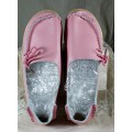 Dusty Pink Moccasin Style Shoe - Small Size 6 - Bid Now!
