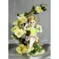 Flower Fairy on Swing - Yellow Flowers - Bid Now!