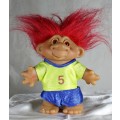 Vintage Soccer Troll with Red Hair - Team Work - BID NOW!!!
