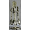 Richard`s Bay Embossed Spoon Set on Stand - Low Price!! - Bid Now!!!