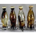 Miniature Glass Cold Drink Bottles - Set of 4 Coca Cola - BID NOW!!!