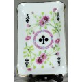 Set of Hand-painted Porcelain Trinket Dishes in Holder - Low Price!! - Bid Now!!!