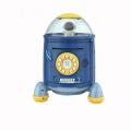 Space bazooka piggy bank automatic roll up piggy bank change box password coin bank cartoon-Blue