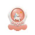 Baby Cot Mobile with Music and Light, Baby Mobile with 360°Rotating Rattles and Music Box-Pink