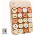 Cute 18-Round Keys Numeric Keypad with 2.4G Mini USB Receiver