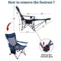 Foldable Camping Lounging Sleeper Recliner Chair - Blue