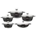 10-Piece Cookware Set - Die-Cast Granite Cookware Set - Induction Cookware Set