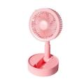 Foldable USB and Battery Operated Portable Fan - PINK