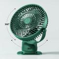 Desk Fan, Pram Fan with Strong Air Flow and Low Noise Level - Green