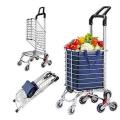 Foldable Trolley Bag with Wheels and Pull Handle