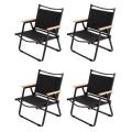 Lawn Chair Ultralight Folding Camping Chair pack of 4 - Black