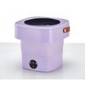 Small Portable Foldable Washing Machine With Rotary Dryer - Purple