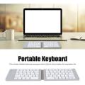Foldable Keyboard,Travel Keyboard BT3.0 Fast Typing Silent 120mAh Battery - Black X2